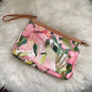 Spring Summer Floral Genuine Leather Clutch